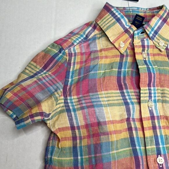 Polo Ralph Lauren Key West Multi color Linen button down short sleeve shirt 2T - Picture 4 of 14